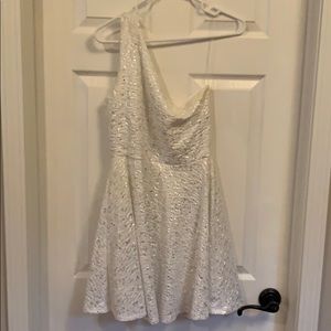 White prom off shoulder dress